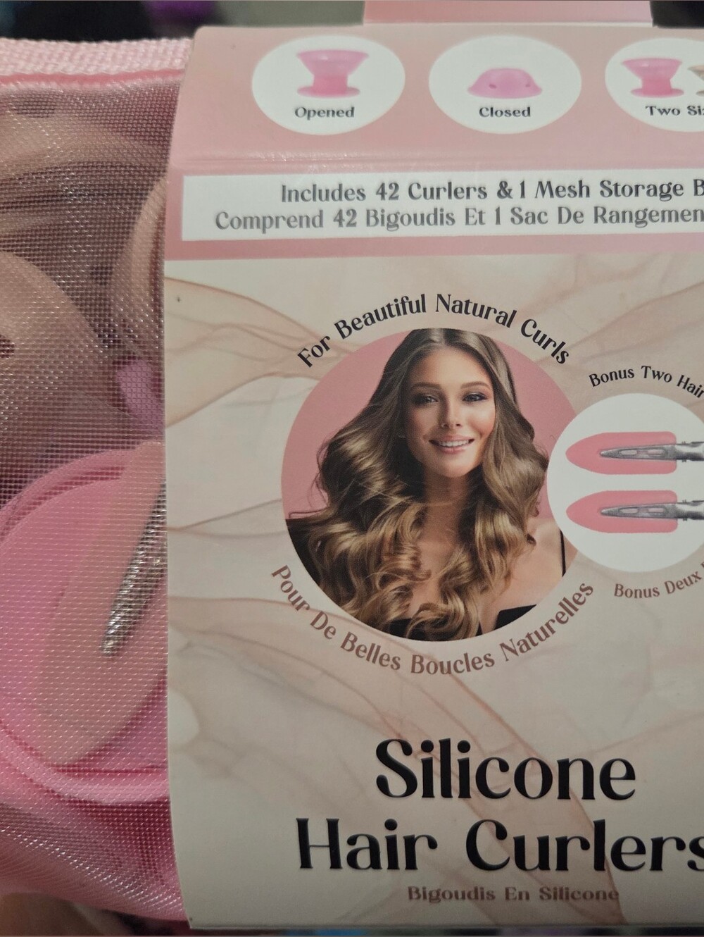 Silicone Hair Curlers - Pink - Unbranded